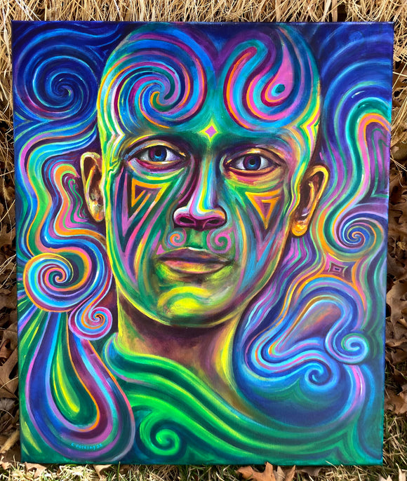 Osiris in the Underworld Original Painting